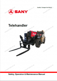 repair manual Sany Telehandler STH0844 Safety Operation and Maintenance Manual PDF