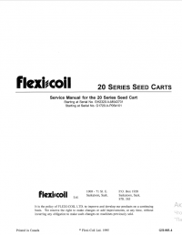 repair manual New Holland flexi coil 20 Series Seed Carts Service Manual PDF