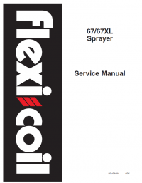 repair manual New Holland 67, 67XL Sprayer Service Manual PDF