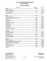 repair manual Case  L Loader Backhoe Family Service Manual PDF
