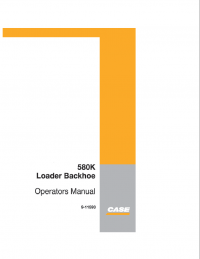 repair manual Case 580K Loader Backhoe Operators Manual PDF