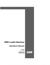 repair manual Case 580D Loader Backhoe Operators Manual PDF