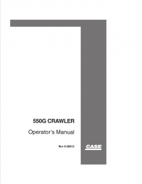 repair manual Case 550G Crawler Operators Manual PDF