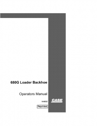 repair manual Case 680 G Loader Backhoe Operators Manual PDF