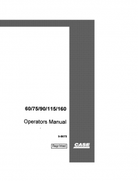 repair manual Case 60, 75, 90, 115, 160 Excavator Operator’s Manual PDF