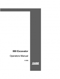 repair manual Case 880 Excavator Operators Manual PDF