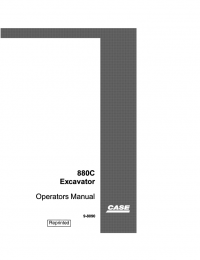 repair manual Case 880C Excavator Operators Manual PDF