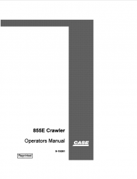 repair manual Case 855E Crawler Operators Manual PDF
