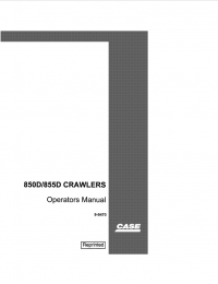 repair manual Case 850D, 855D Crawler Operator’s Manual PDF