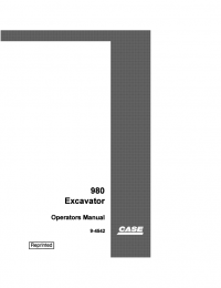 repair manual Case 980 Excavator Operators Manual PDF