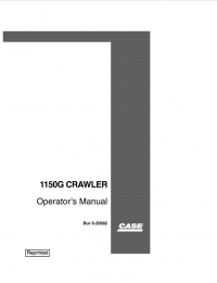 repair manual Case 1150G Crawler Operators Manual PDF