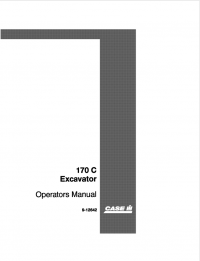 repair manual Case 170 C Excavator Operators Manual PDF