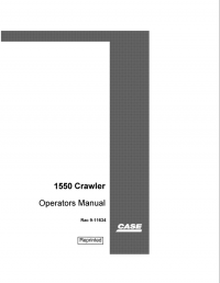 repair manual Case 1550 Crawler Operators Manual PDF