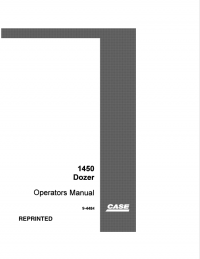 repair manual Case 1450 Crawler Operator’s Manual PDF