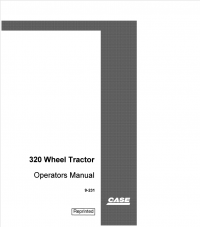 repair manual Case 320 Wheel Loader Operators Manual PDF