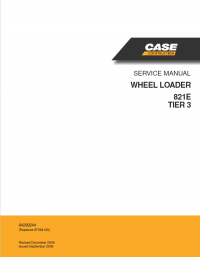 repair manual Case Wheel Loader 821E TIER3 Service Manual PDF