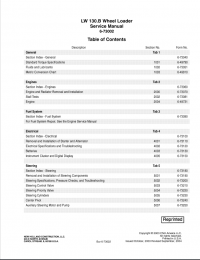 repair manual New Holland LW130.B Wheel Loader Service Manual PDF