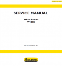repair manual New Holland Wheel Loader W110B Service Manual PDF