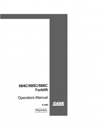 repair manual Case Forklift 584C, 585C, 586C Operators Manual PDF