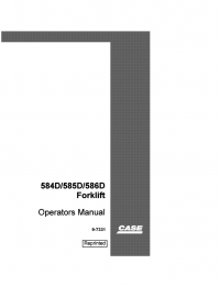 repair manual Case Forklift 584D, 585D, 586D Operators Manual PDF