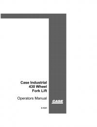 repair manual Case Industrial 430 Wheel Fork Lift Operators Manual PDF