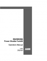 repair manual Case Power Shuttle Forklift 584, 585, 586 Operators Manual PDF
