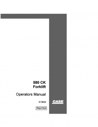 repair manual Case 580CK Forklift Operators Manual PDF