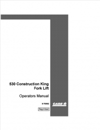 repair manual Case 530 Construction King Fork Lift Operators Manual PDF