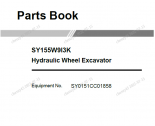spare parts catalog Sany Hydraulic Wheel Excavator SY155W9I3K Parts Book PDF
