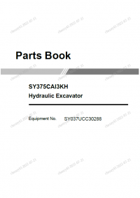 spare parts catalog Sany Hydraulic Excavator SY750C1I3KH Parts Manual PDF