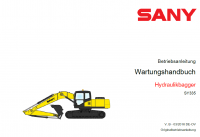 repair manual Sany Hydraulic Excavator SY335 Maintenance Manual PDF