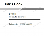 spare parts catalog Sany Hydraulic Excavator SY980H Parts Manual PDF