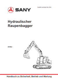 repair manual Sany Hydraulic Excavator SY80C Safety, Operation and Maintenance Manual PDF