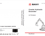 repair manual Sany Crawler Hydraulic Excavator SY75C9I4K Shop Manual
