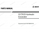 spare parts catalog Sany Hydraulic Excavator SY75C9 Parts Manual PDF