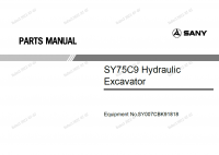 spare parts catalog Sany Hydraulic Excavator SY75C9 Parts Manual PDF