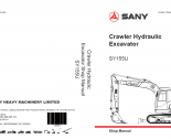 repair manual Sany Crawler Hydraulic Excavator SY155U Shop Manual PDF