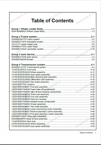 spare parts catalog Sany Wheel Loader SW936K1 Parts Manual PDF