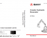 repair manual Sany SY50U Crawler Hydraulic Excavator Shop Manual PDF