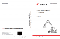 repair manual Sany SY50U Crawler Hydraulic Excavator Shop Manual PDF
