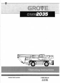 repair manual Grove Truck Crane GMK 2035 Operating Instructions PDF
