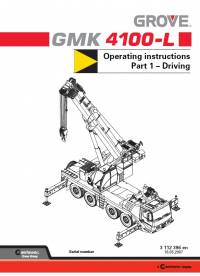 repair manual Grove Truck Crane GMK 4100-L Operating Instructions Part 1 - Driving PDF