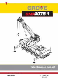 repair manual Grove Truck Crane GMK 4075-1 Maintenance Manual PDF