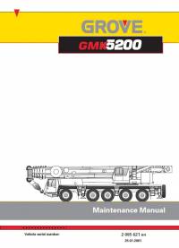 repair manual Grove Truck Crane GMK 5200 Maintenance Manual PDF