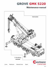 repair manual Grove Truck Crane GMK 5220 Maintenance Manual PDF