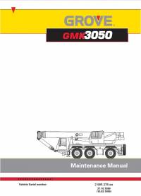 repair manual Grove Truck Crane GMK 3050 Maintenance Manual PDF