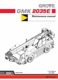 repair manual Grove Truck Crane GMK 2035E Maintenance Manual PDF