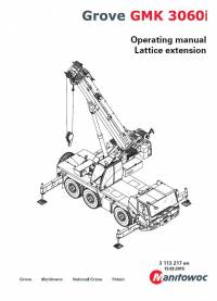 repair manual Grove Truck Crane GMK 3060i Operating Manual Lattice Extension PDF