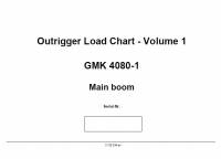 repair manual Grove Truck Crane GMK 4080-1 Outrigger Load Chart Volume 1 + Volume 2 PDF