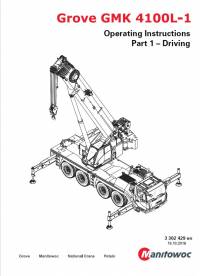 repair manual Grove Truck Crane GMK 4100L-1 Operating Instructions Part 1 - Driving PDF